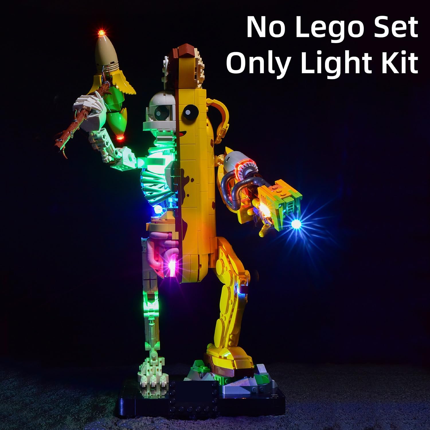 LED Lighting Set for Lego Fortnite Peely Bone 77072 Light kit Building Model(NOT Included The Model Set, Only Light kit)