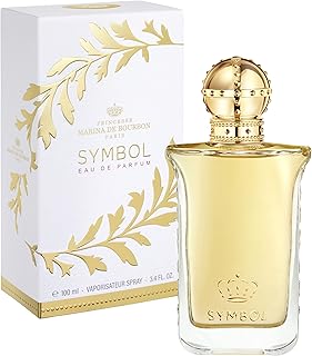 Marina de Bourbon Princesse Fragrância Símbolo para Mulheres, Mistura Floral Seringa, Madressilva, Tuberose, Jasmine Sambac, Almíscar, Íris e Madeiras Brancas, Uso Casual, Spray Edp 96 g, 3.4