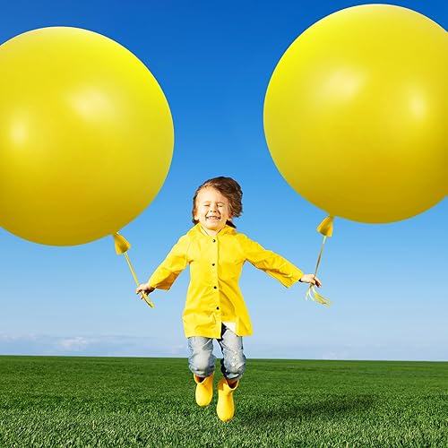 Miniatura 14 de Leitee 2 globos gigantes de 72 pulgadas, redondos, de látex, huevos humanos, gigantes, globos inflables para decoración de cumpleaños, bodas