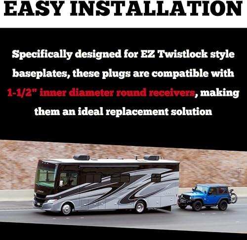 Miniatura 6 de Roadmaster 210 pares de tapones de placa base para tubos de identificación de 1-1/2 pulgadas | Diseñado para placas base estilo EZ Twistlock con