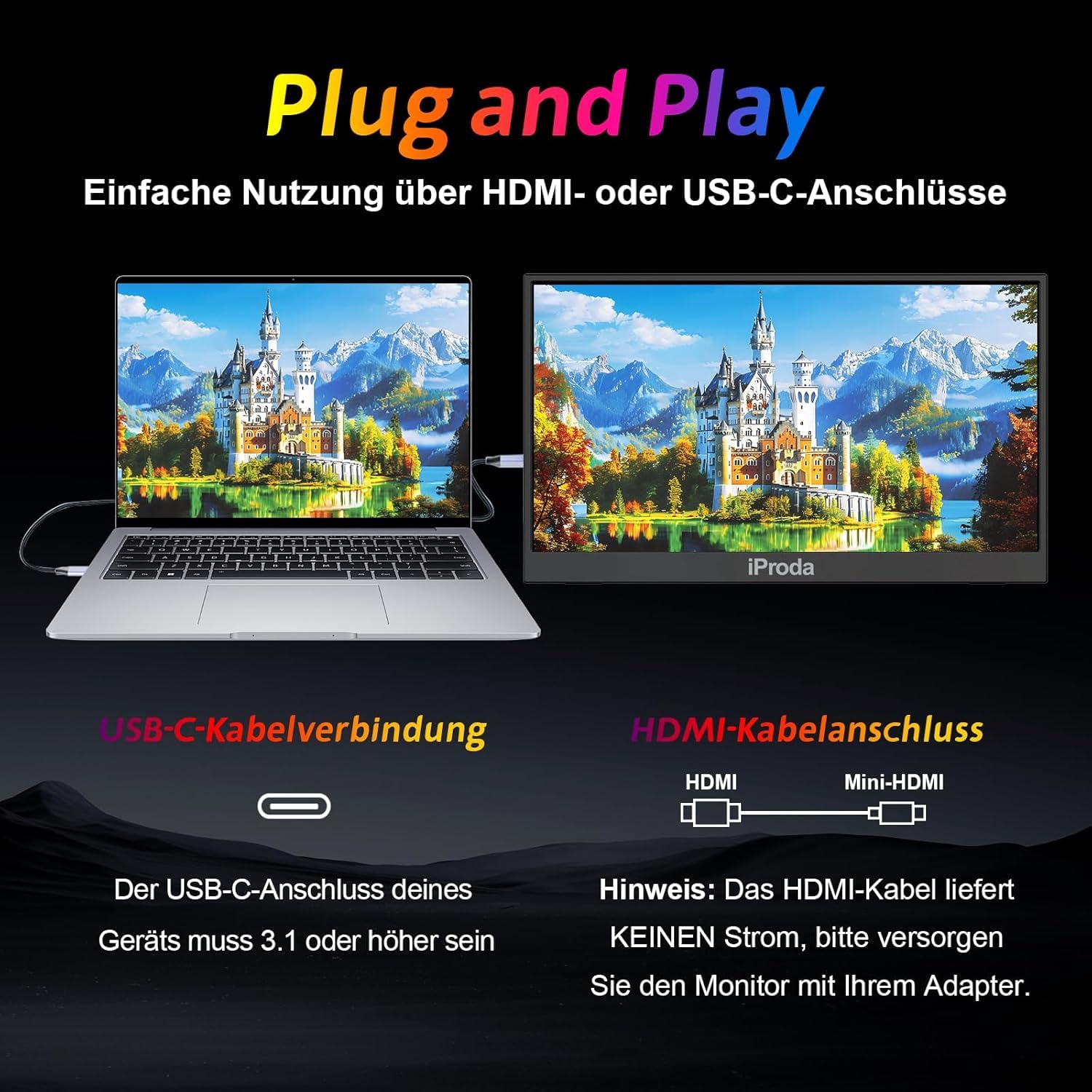 Monitor Portátil Con Pantalla De 15.6 Ips Full Hd 1080p 60hz MO001 | Meses sin interés
