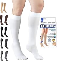 Vista 13 de Truform - Medias de compresión de 20-30 mmHg para hombres y mujeres, hasta la rodilla, punta cerrada, talla M, beige