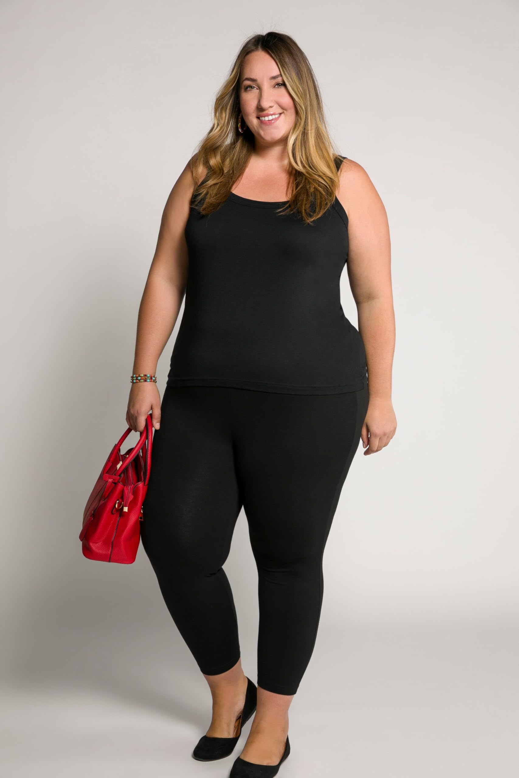 Ulla Popken Leggings 7/8, Cintura elástica, hasta la Talla 68/70 701078