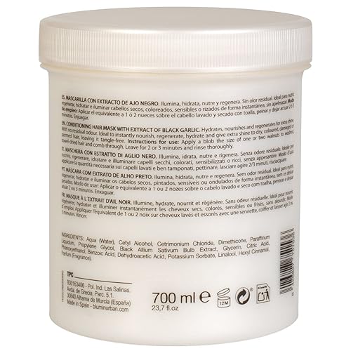 Miniatura 2 de Mascarilla capilar con extracto de ajo negro, nutre, regenera, hidrata e ilumina el cabello, 23.7 fl oz