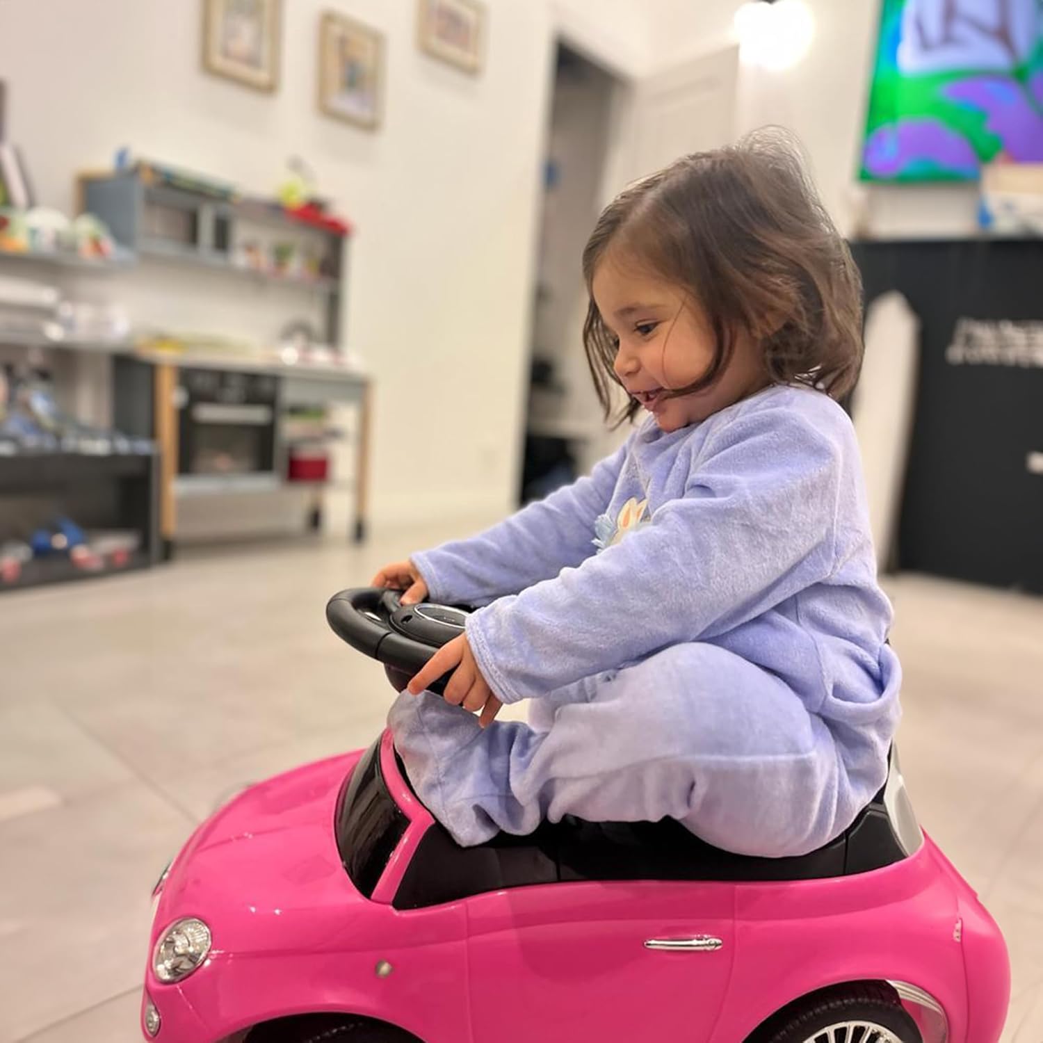 Fiat 500 - Walker - 119106 - Freewheels - Pink - 25 kg Max - Plastic - Batteries Not Included - from 12 Months