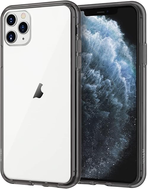 JETech Case for iPhone 11 Pro Max (2019), 6.5-Inch, Shockproof Transparent Bumper Cover, Anti-Scratch Clear Back (Black)