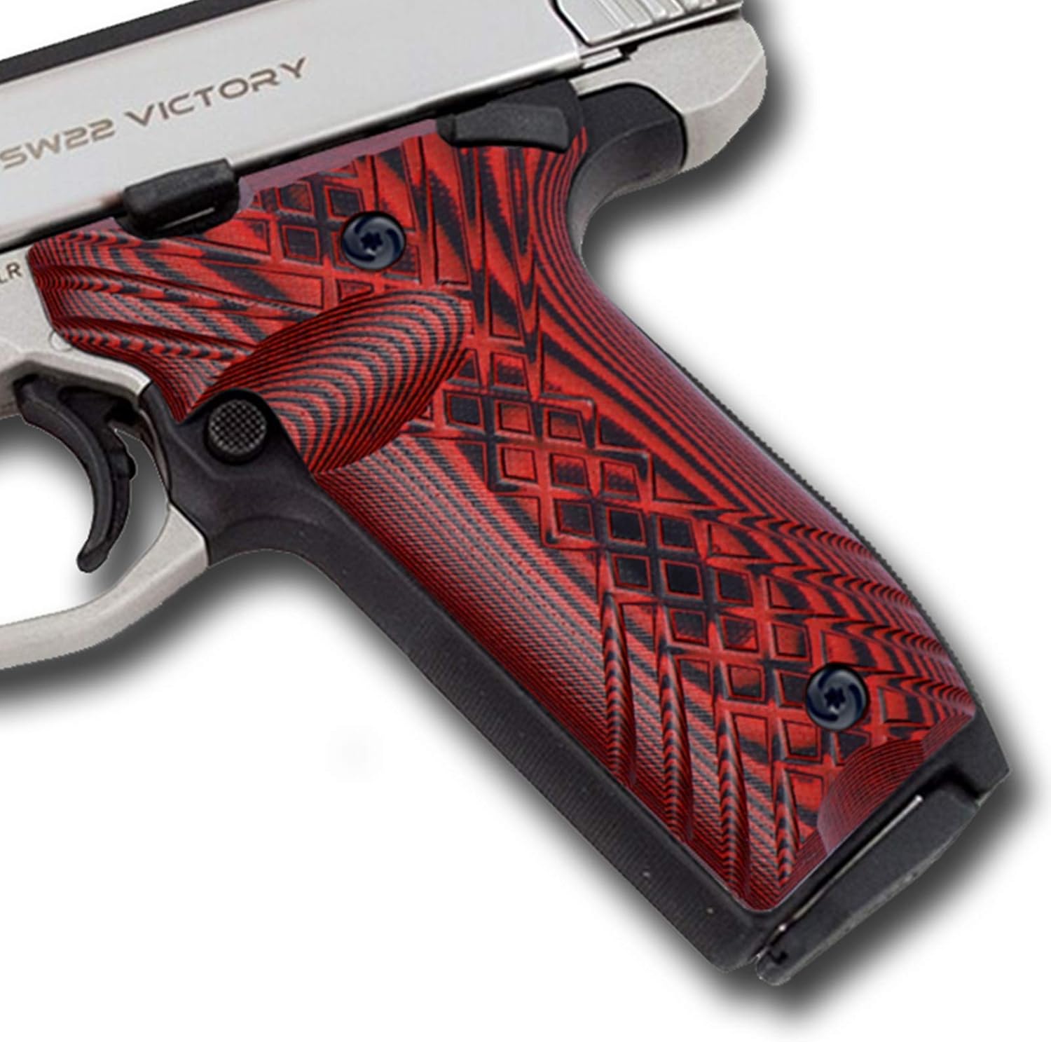 Guuun G10 Grips for S&W Victory 22 SW22 Grips, OPS Crosshatch Texture