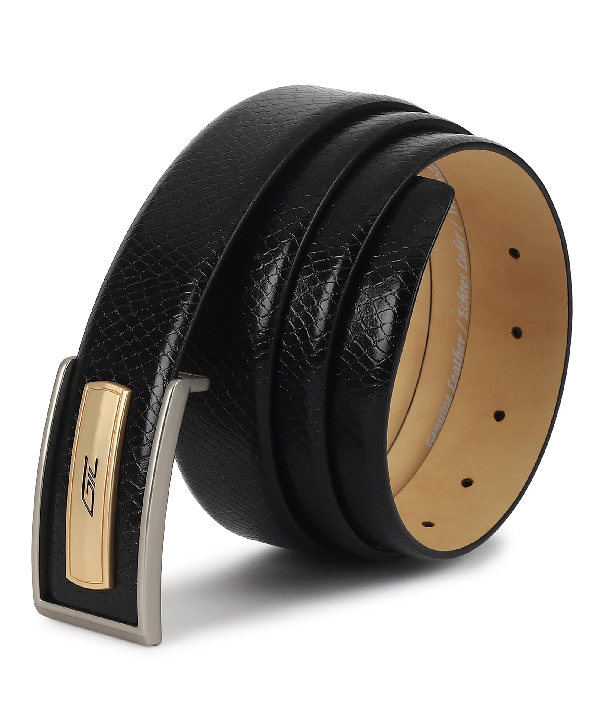 gil Men's Leather Belt | Wrinkle-free Imported Leather | Signature Premium Buckle | Formal and Casual Wear | 30-42 inches Waist-picture-38