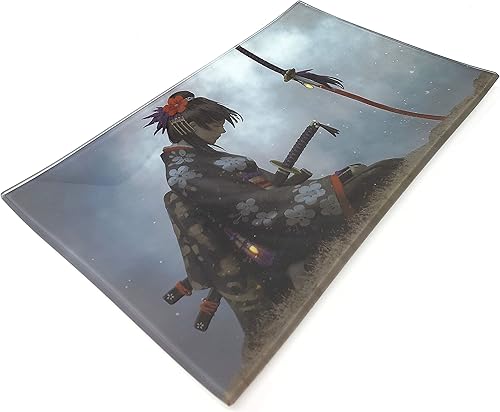 Miniatura 9 de E.G.G. Bandeja de vidrio resistente a roturas bandeja decorativa, bandeja rodante, coleccionable, alta resolución, gran regalo (entre nosotros)