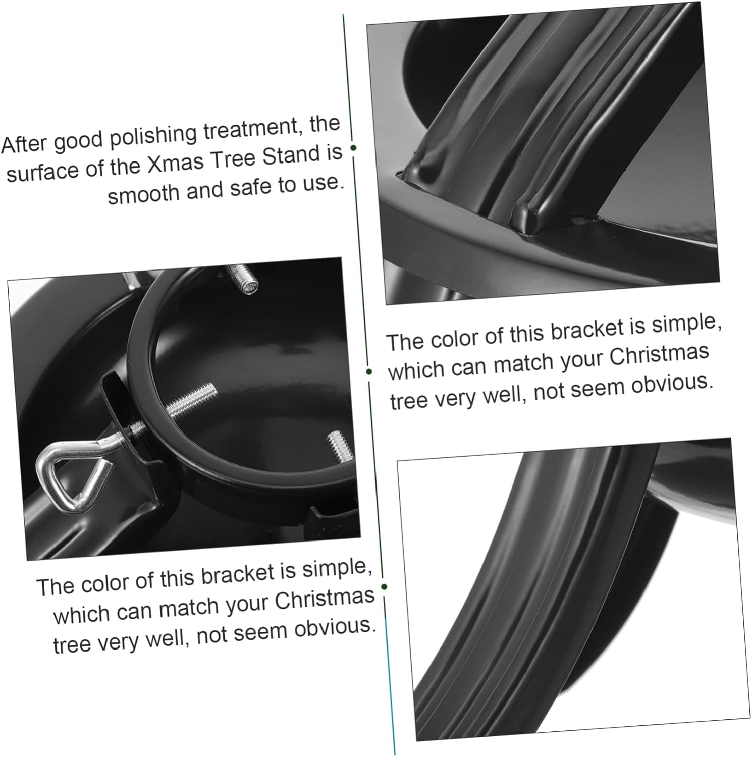 Christmas Tree Stand Round Metal Base for Artificial Trees Stable Easy Setup for Holiday Decorations