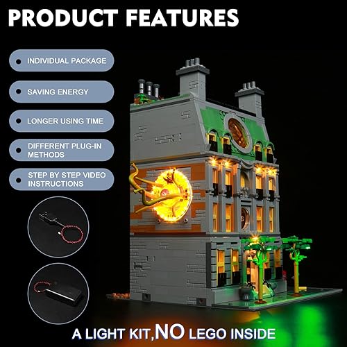 Miniatura 4 de BrickBling Luz LED para Lego Sanctum Sanctorum 76218 Juego de construcción modular, luces creativas para Lego 76218 idea de regalo para fanáticos de