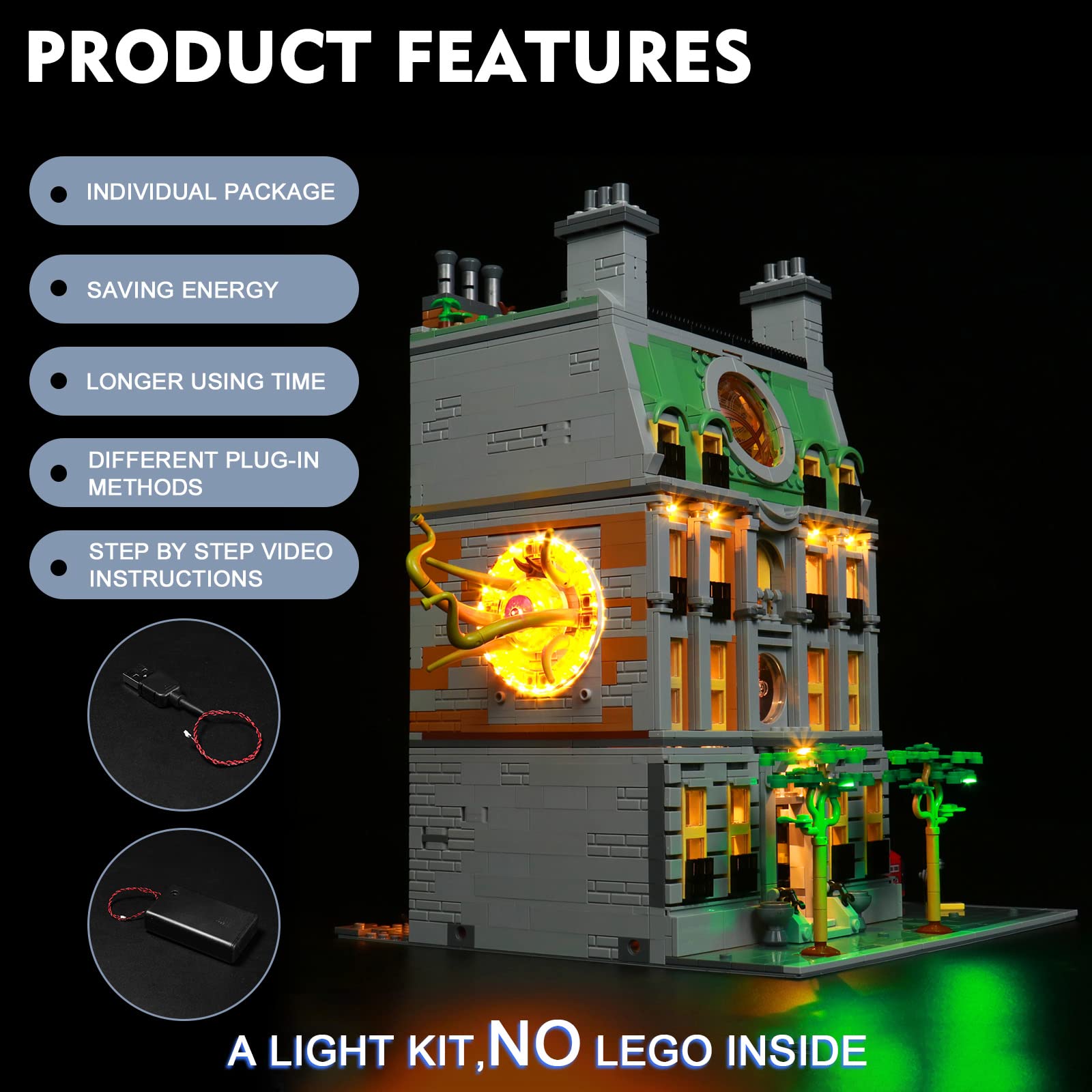 鳥籠のライト Amazon.co.jp: BrickBling LEDライト LEGO Sanctum Sanctorum 76218