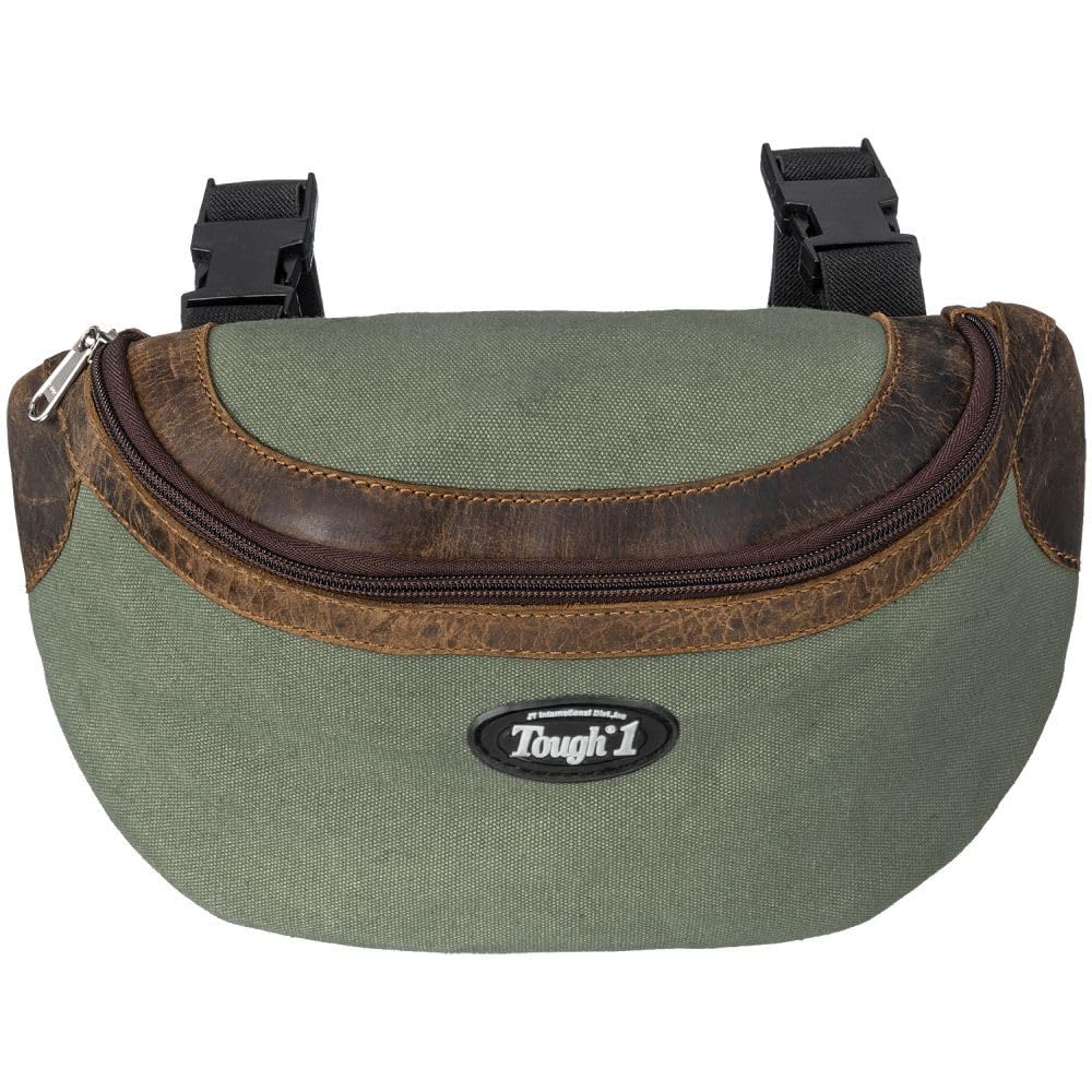 Tough 1Canvas Pommel Bag Leather Accents Sage