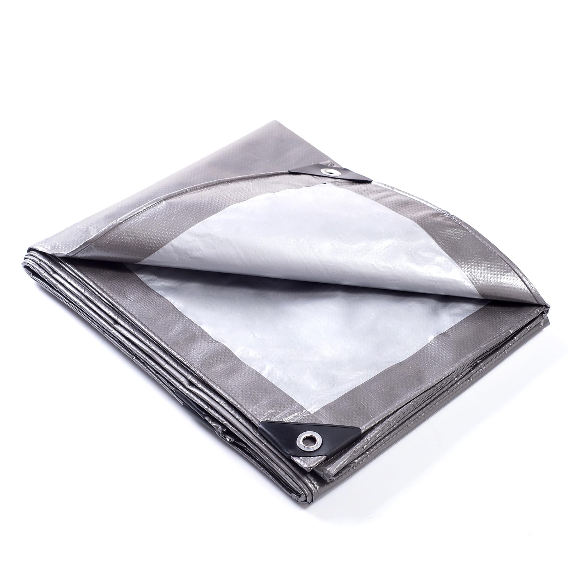 GUARD SHIELD Tarp  Waterproof Grey/Silver Tarps 8Mil Multi Purpose UV Resistant Cover for Outdoor,Camping,Tent,Boats