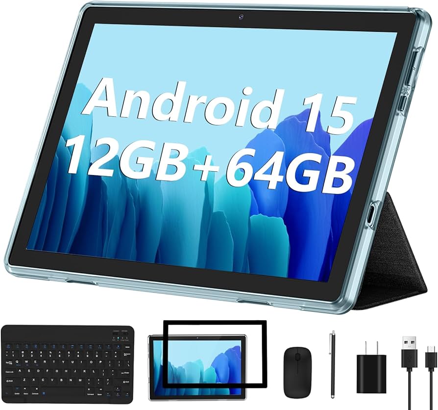 Amazon.com : Android 15 Tablet 2025 New 10 Inch Tablets with 12GB
