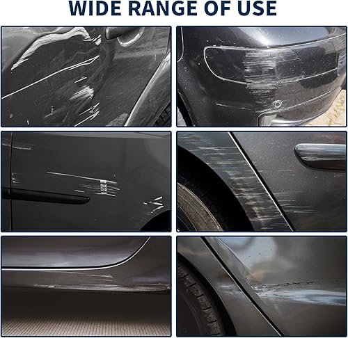 Miniatura 7 de Lápiz de pintura de retoque negro negro para autos y kit de removedor de arañazos de automóvil, fácil reparación de arañazos para vehículos, pintura