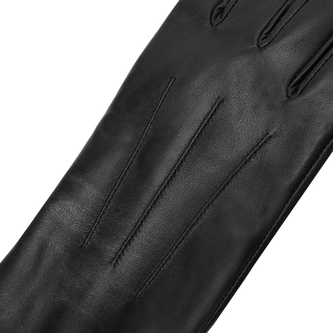 Harssidanzar Womens Winter Warm Cashmere Lining Touchscreen Texting Warm Driving Lambskin Leather Gloves GL017 - Image 6