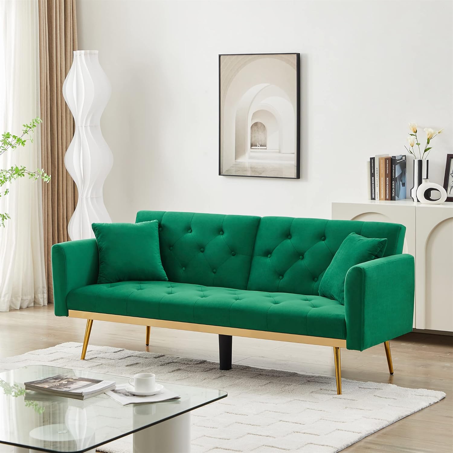 ERYE Tufted Upholstered Futon Sofa Daybed Modern