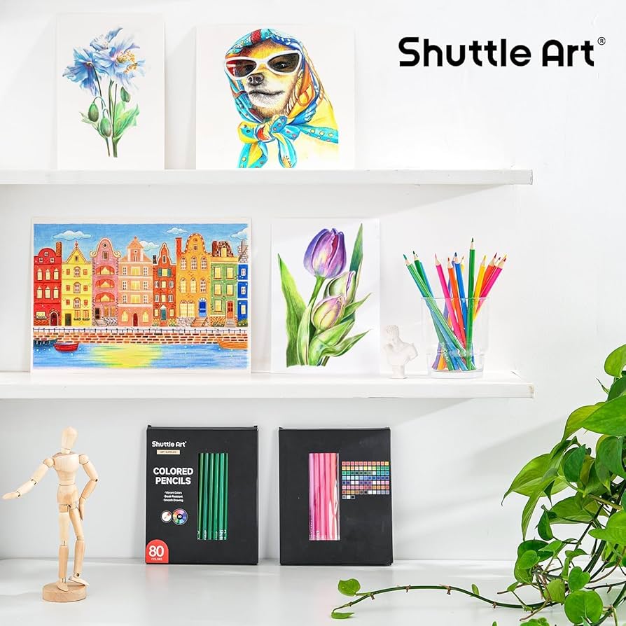 Amazon | Shuttle Art 色鉛筆 80色セット カラーペン 大人の