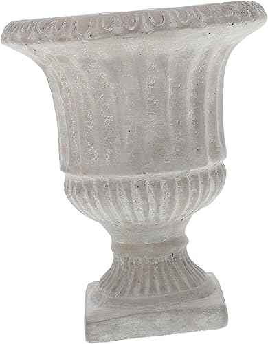 1 maceta retro para suculentas, jarrones rústicos, macetas de Cotta de cemento blanco, maceta marroquí, jarrón geométrico, jarrón de flores seco,