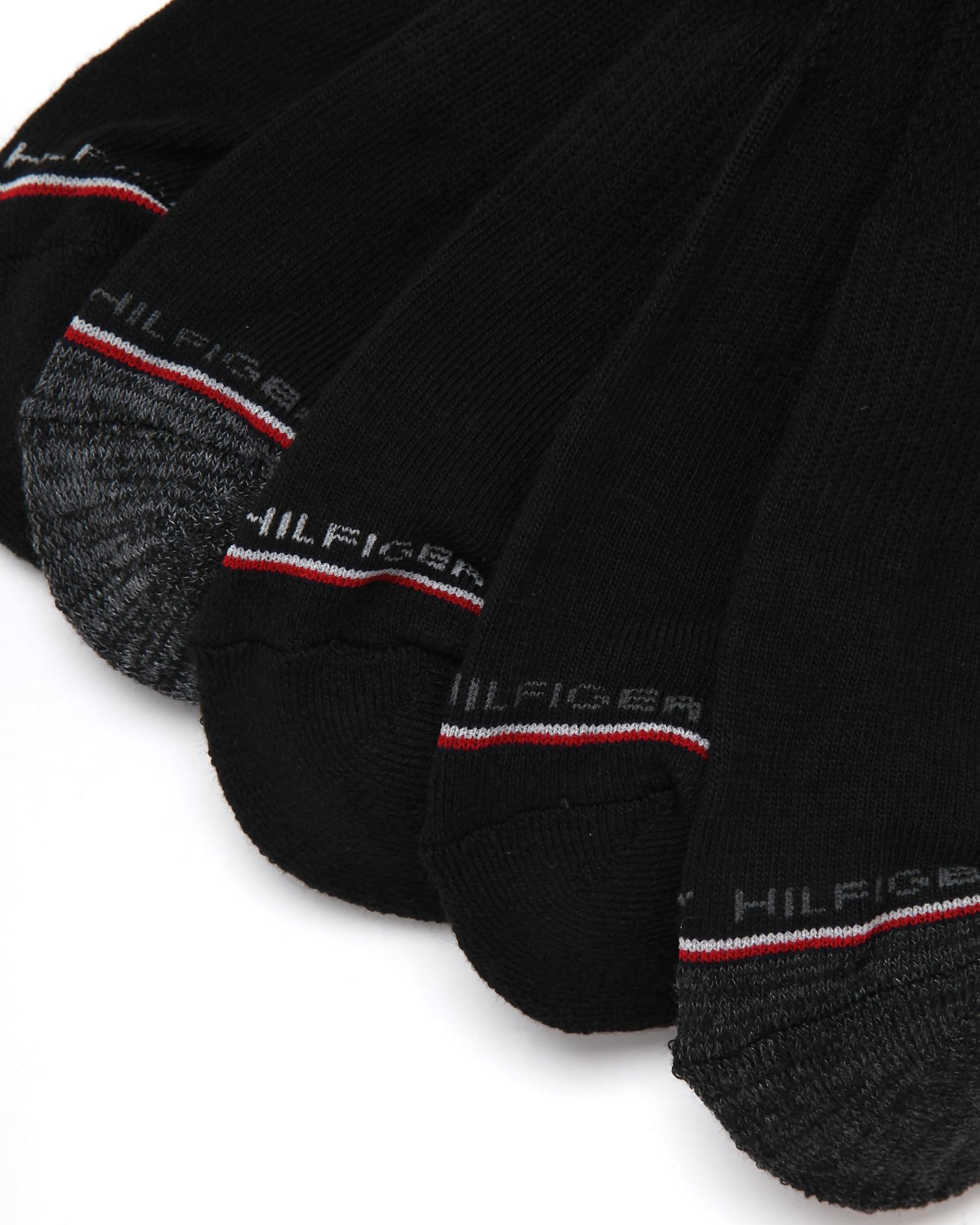 Tommy Hilfiger Calzini sportivi da uomo - Calzini imbottiti (confezione da 10), nero, 7-12
