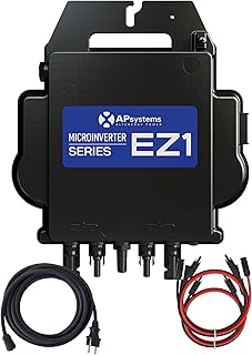 AP Systems Mikro-Wechselrichter 800 W EZ1-M-EU für Balkonkraftwerk, IP67 wetterfest, Plug&Play Installation, 2 MPPT, Bluetooth & WIFI, inkl.5m Anschlusskabel & 4x1m Solar-Verlängerungen Micro Inverter