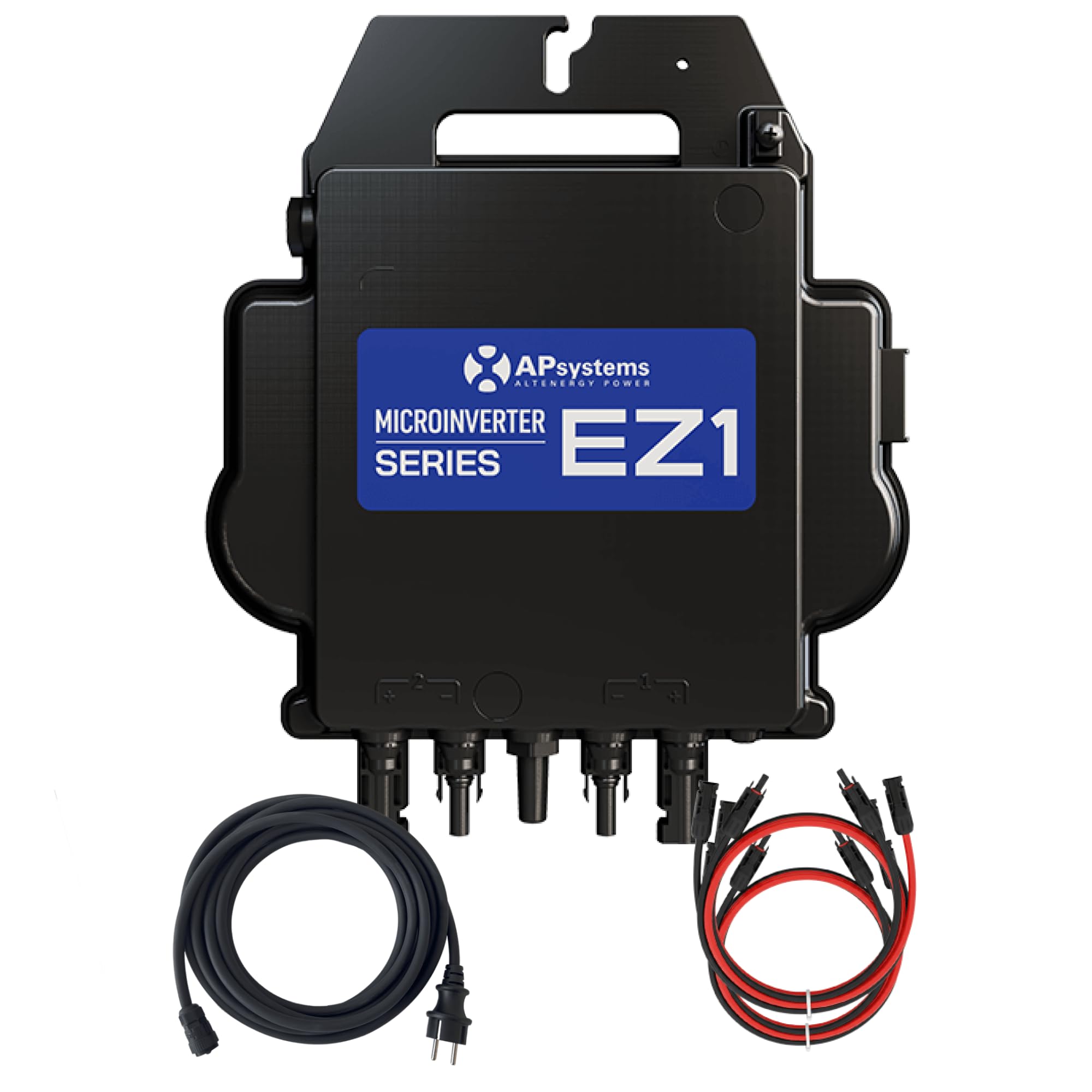 AP Systems Mikro-Wechselrichter 800 W EZ1-M-EU für Balkonkraftwerk, IP67 wetterfest, Plug&Play Installation, 2 MPPT, Bluetooth & WIFI, inkl.5m Anschlusskabel & 4x1m Solar-Verlängerungen Micro Inverter