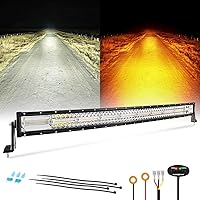 Vista 15 de Auxbeam Serie Blanco Ámbar de 6 Modos, 4 Paquetes de Luces LED Pod Flash Estroboscópico de Advertencia Multifunción, 4" 240W Combo Spot Flood