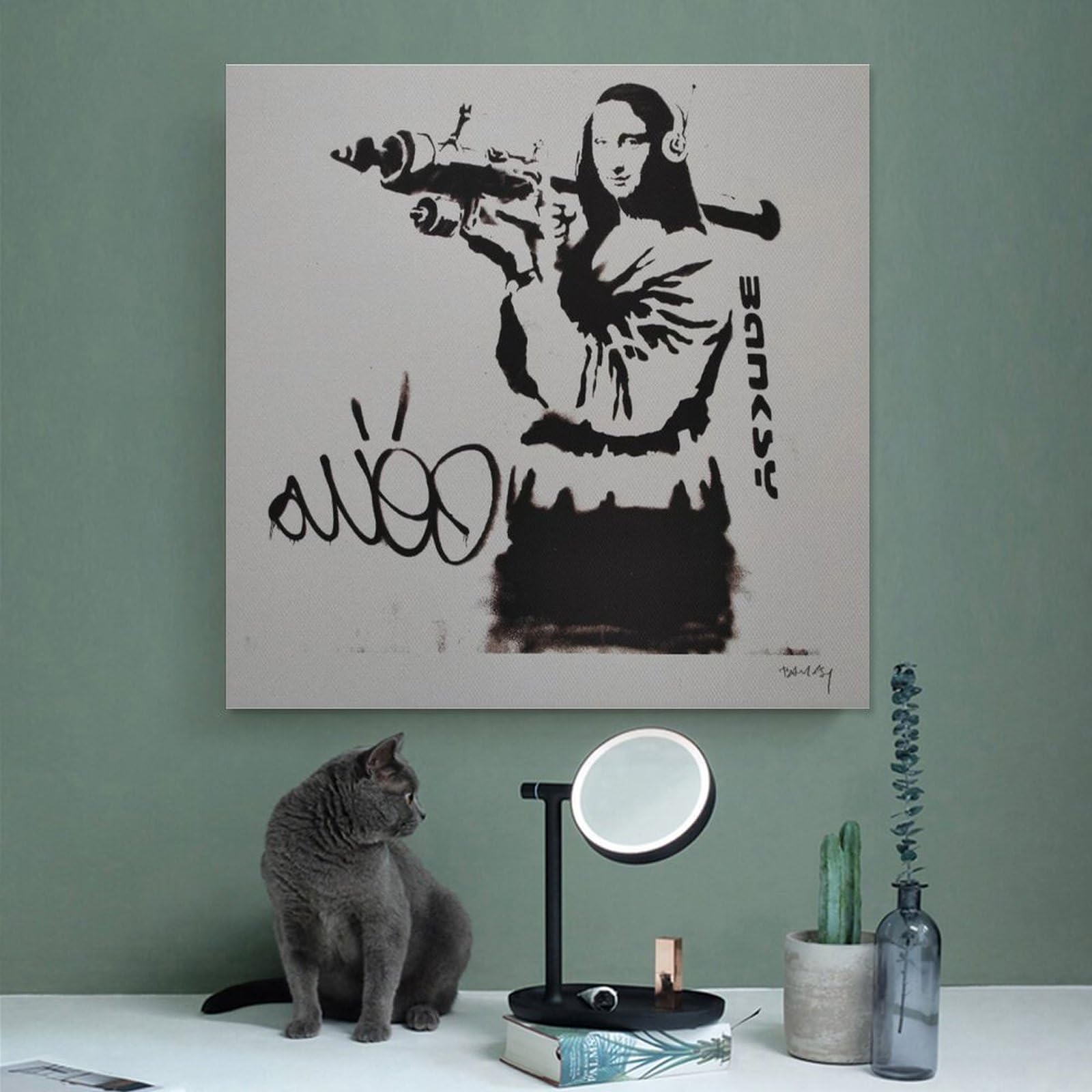 新品 Banksy バンクシー Mona Launcher 壁掛け時計 【公式通販】