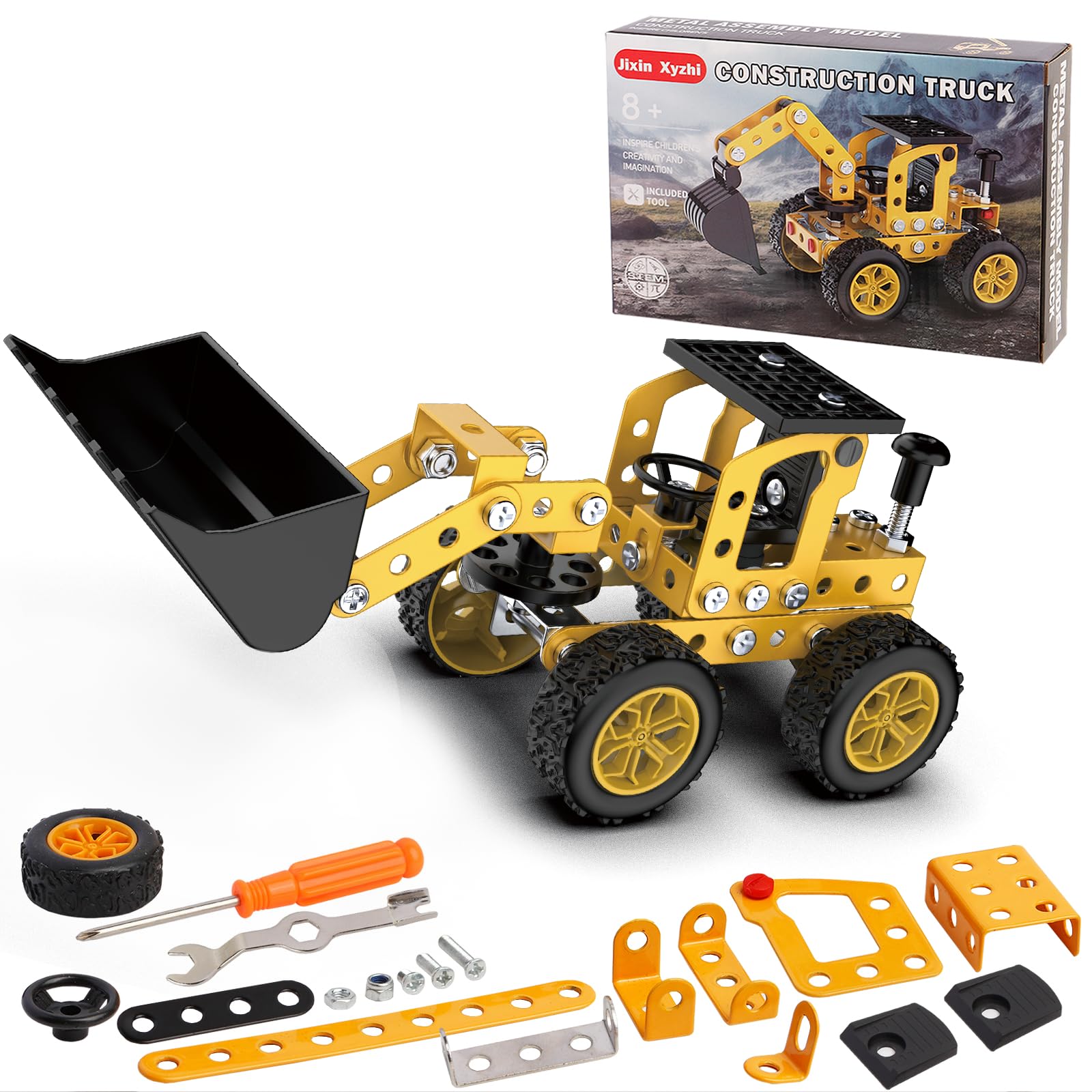 Construction Kits Stem Metal 3D Puzzle Machine Vehicle Model Car Construction Set Toy Parent-Child Interaction Play Sets Gifts for Children Age 4-16 Years