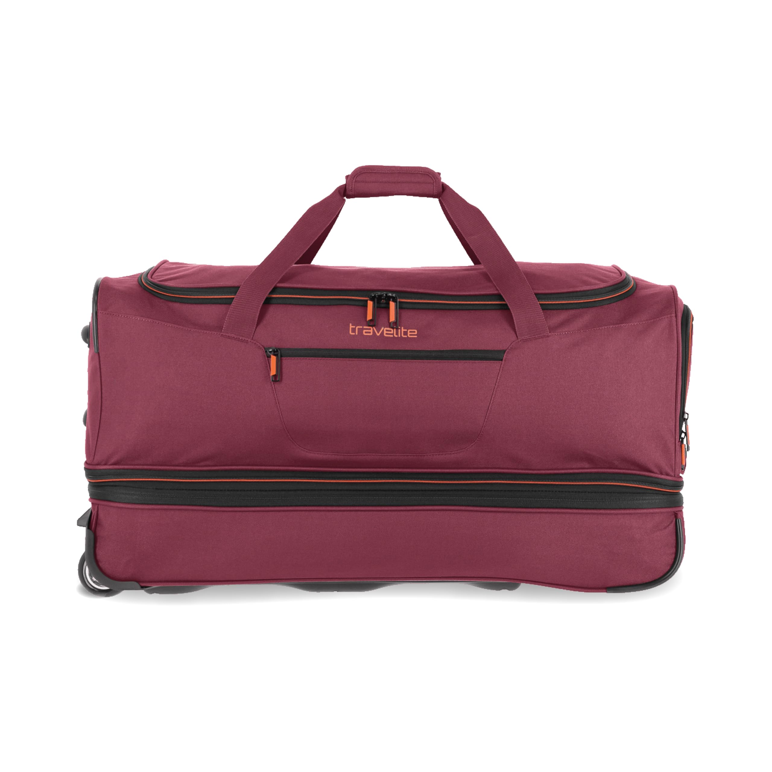 Travelite Trolley Reisetasche mit Rollen groß, erweiterbares Volumen, Basics, Weichgepäck Rolltasche mit Dehnfalte, 70 cm, 98-119 Liter