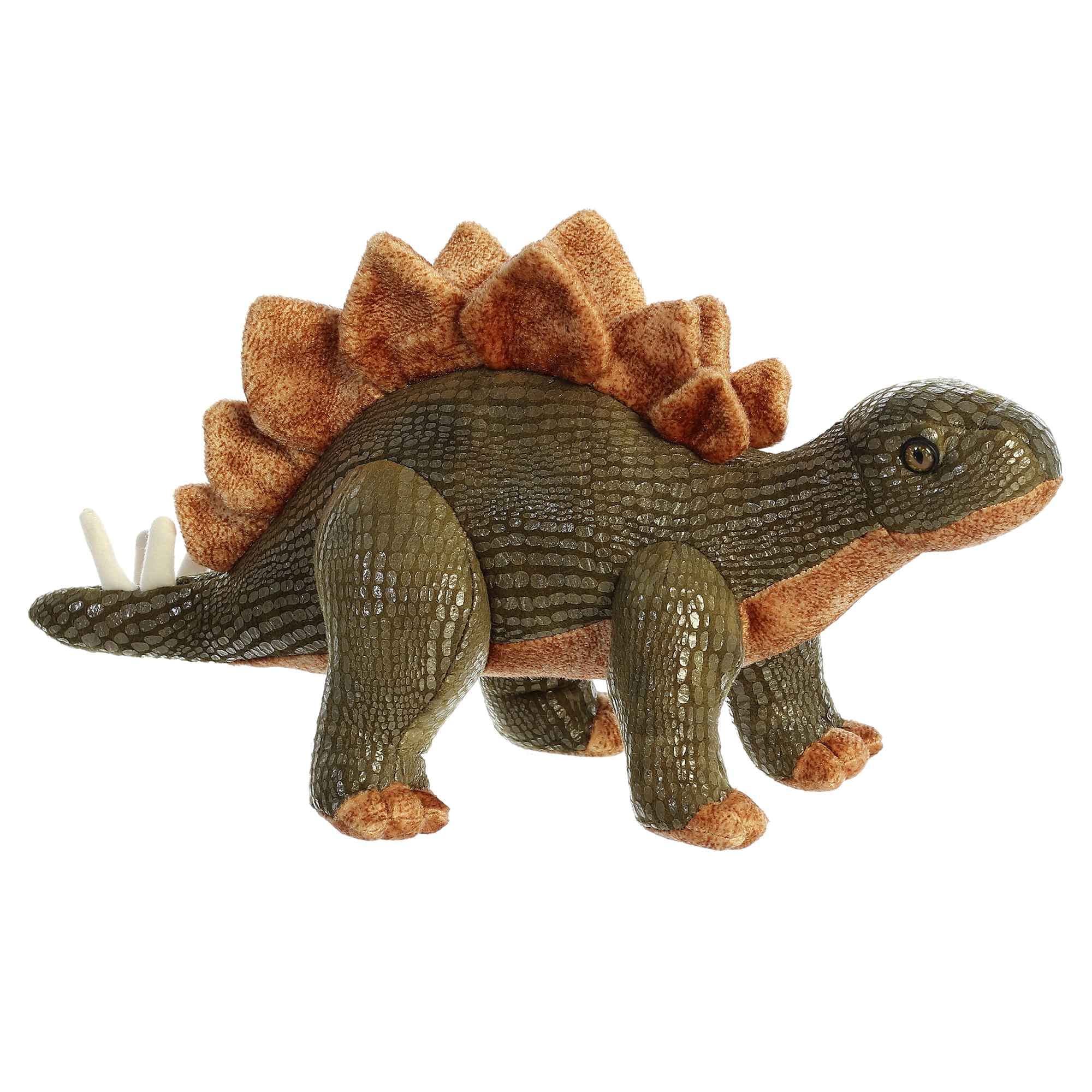 Aurora(r) Ferocious Dinos & Dragons Stegosaurus Stuffed Animal - Prehistoric Fun - Cuddly Companions - Green 13 Inches - Image 3