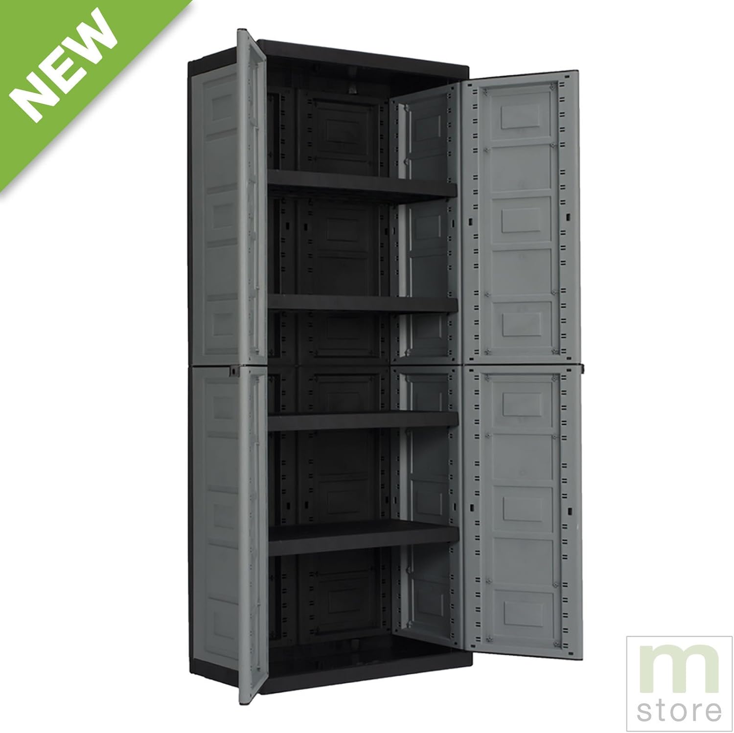 Garage Storage 4 Adjustable Shelves 2 Doors