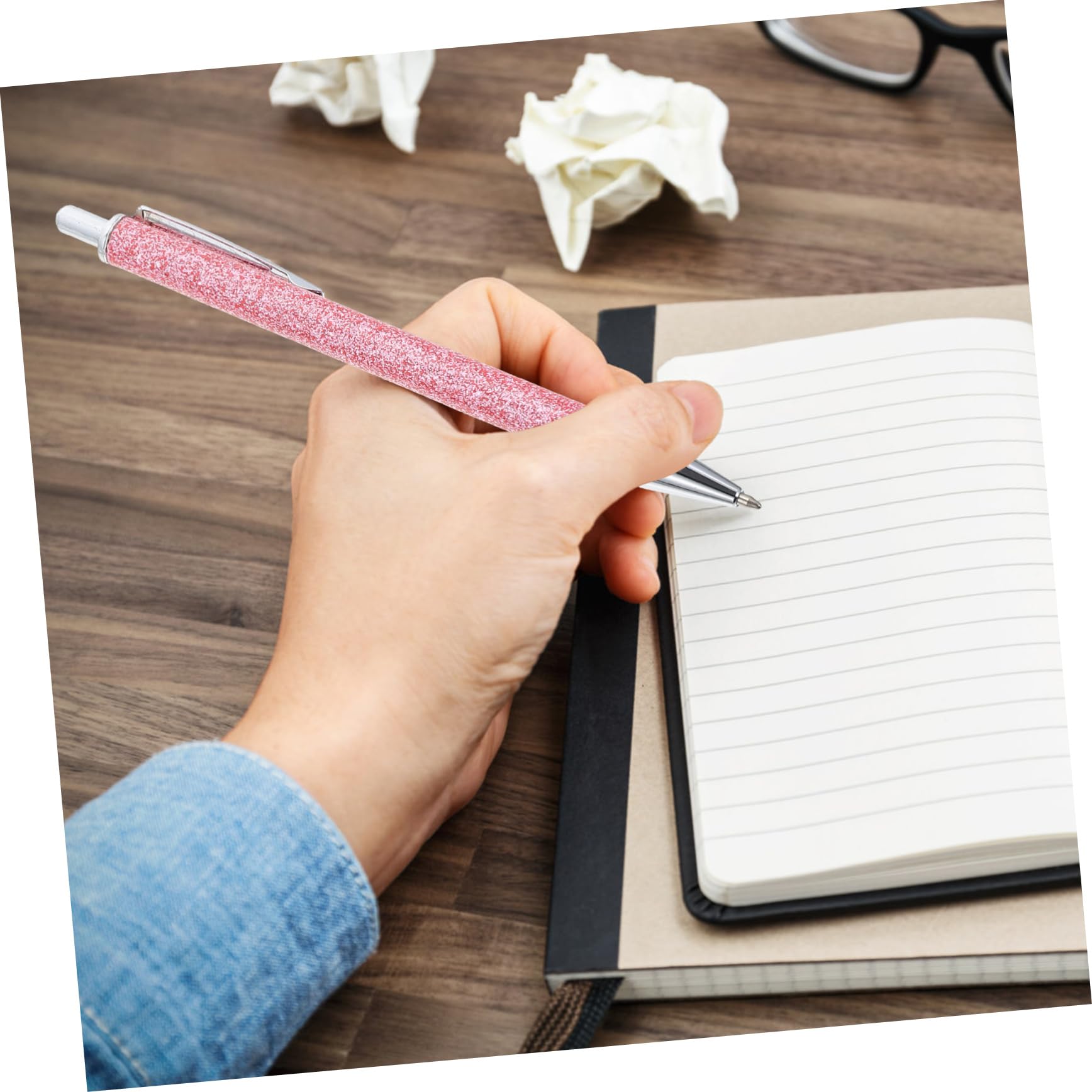 Lurrose 16 Pièces stylo à bille stylo publicitaire s à bille rétractables s bille pen gel pailleté d'affaires s à bille multi-usages Unité centrale