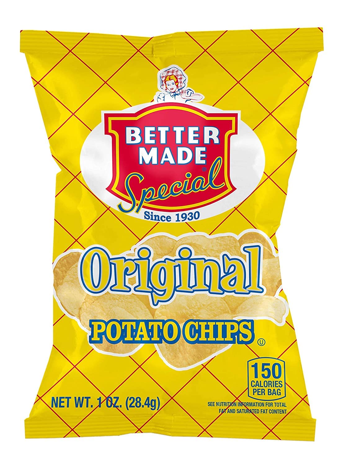 Better Made Special Potato Chips (Original) - 50 Pack - 50 x 1 oz. Bags - Crunchy, Individual Snacks Made from Fresh Potatoes - Detroit Family Owned and Operated