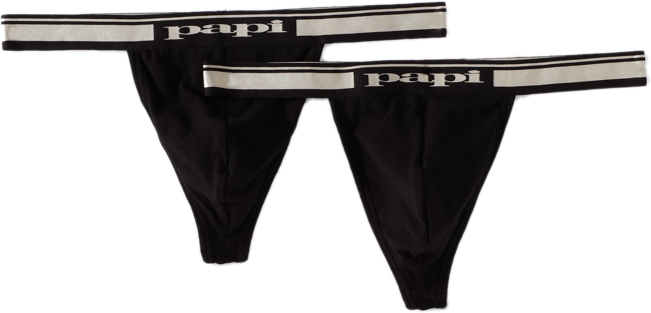 papi Men's Cotton Stretch 2pk Thong