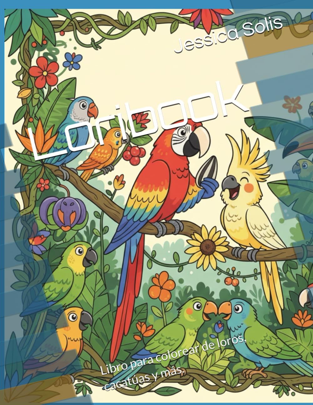 Loribook: Libro para colorear de loros, cacatúas y más.