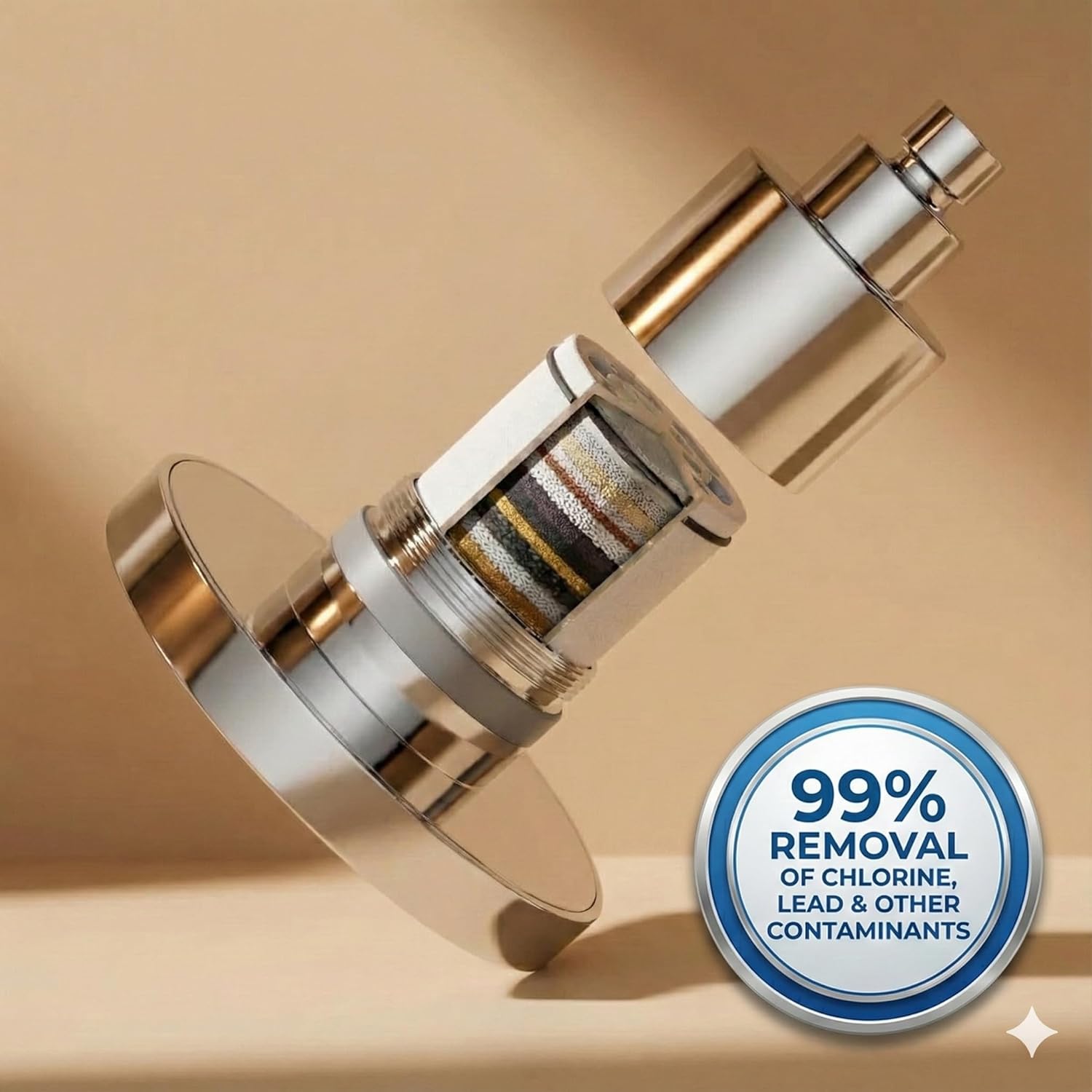 Shower Head Water Filter Replacement For The Fiona James Showerhead - High Pressure Shower Heads Replacement For Smooth Hair & Skin - Replacement Cartridge Fits The Fiona James Filtered Shower Head