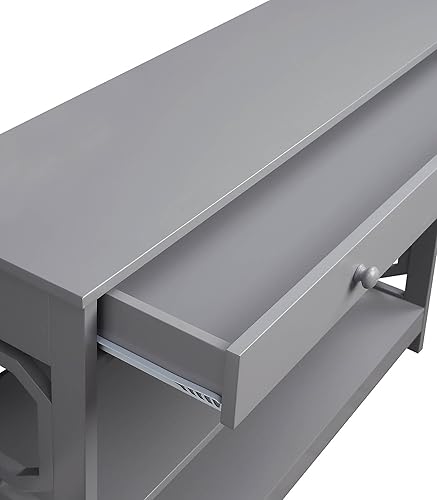 Miniatura 4 de Convenience Concepts Omega - Mesa consola con 1 cajón, color gris