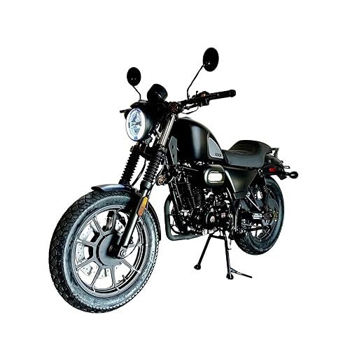 BELMONTE BIKES Venom Ghost 250cc Chopper, 5-Speed Transmission, Cruising Bike Chopper Rebel Style Cafe Racer Bike, Matte Black in Color, Two Seater Motorcycle, can Reach 75MPH Top Speed