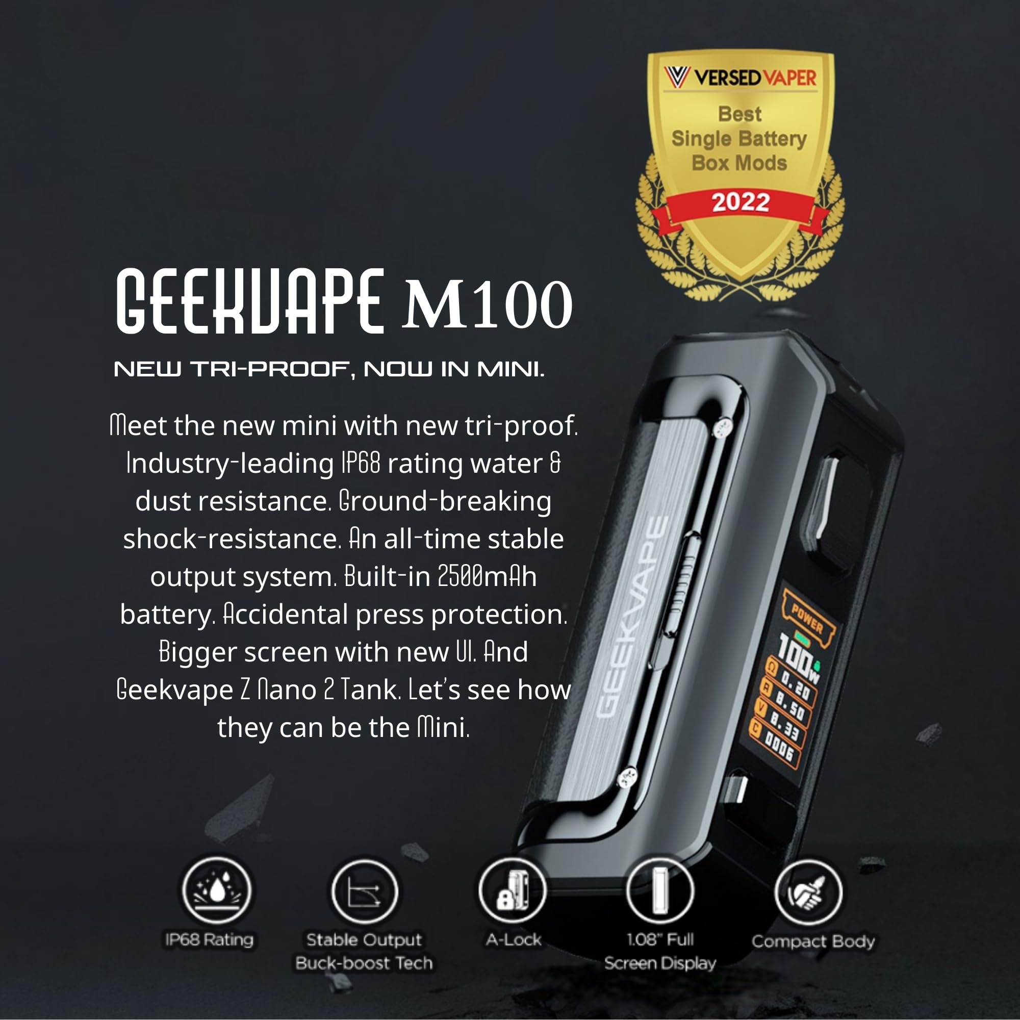 resistance geek vape m100 Geekvape M100 (Aegis Mini 2) Box-Mod Kit main image 0