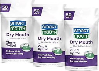 SmartMouth Dry Mouth Dual-Action Mints - Sugar-Free Breath Mints - 50 Count