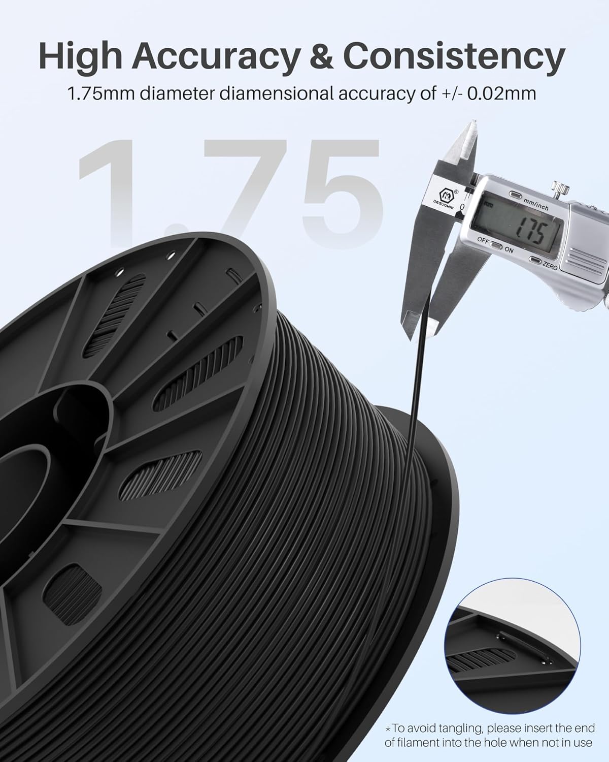 ELEGOO PLA+ Filament 1.75mm White 3KG, High Toughness PLA Plus 3D Printer Filament Dimensional Accuracy +/- 0.02mm, 3kg Large Spool(6.6lbs) Fits for Most FDM 3D Printers