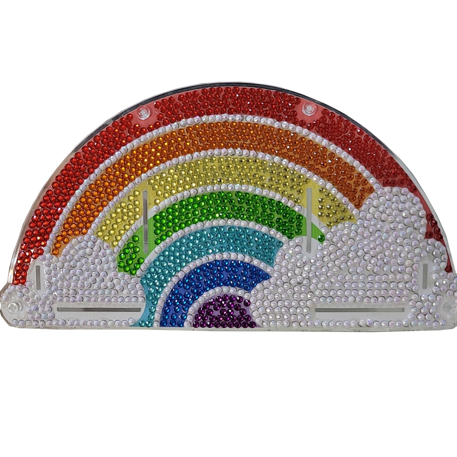 Pencil Pen Holder Cup, Premium Acrylic Pencil Holder Pen Cup, Marker Holder Makeup Brush Holders, DIY Diamond Painting Rainbow Desk Accessories Holder, Desktop Stationery Organizer for Office School