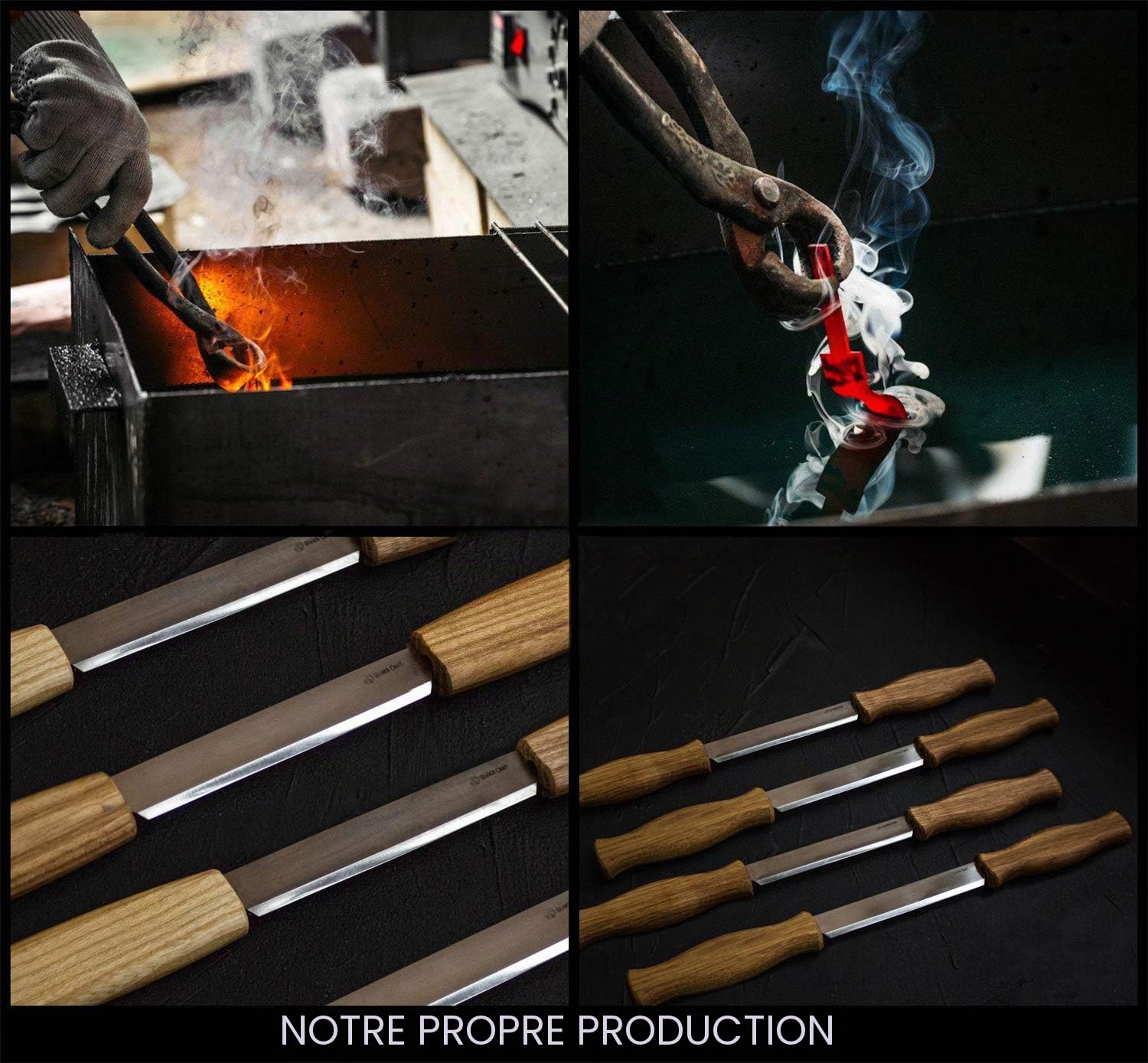 BeaverCraft couteau à dessiner avec gaine en cuir DK1S - 10,9 cm couteau à raser droit outils de sculpture sur bois outil à main pour le travail du bois