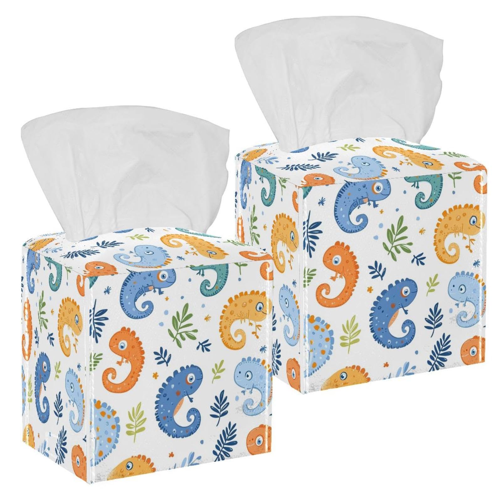 Boîte à mouchoirs en cuir pour comptoir coiffeuse et voiture