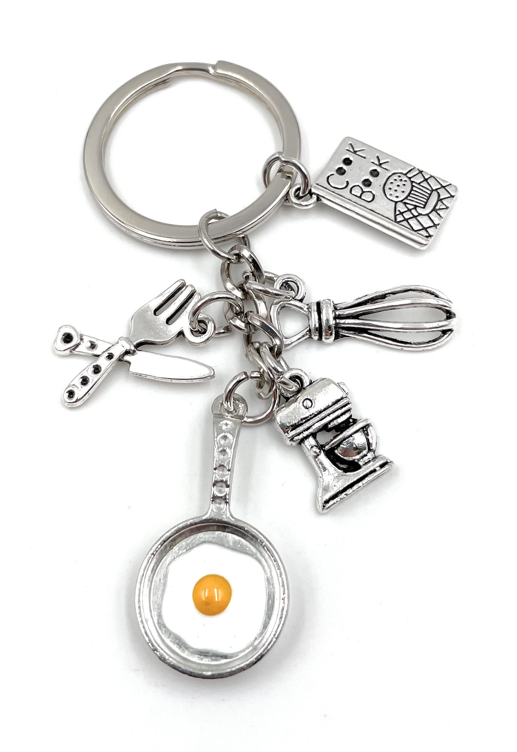 Portachiavi Originale Padella E Uovo Al Tegamino - Legno Handmade - Foto 2