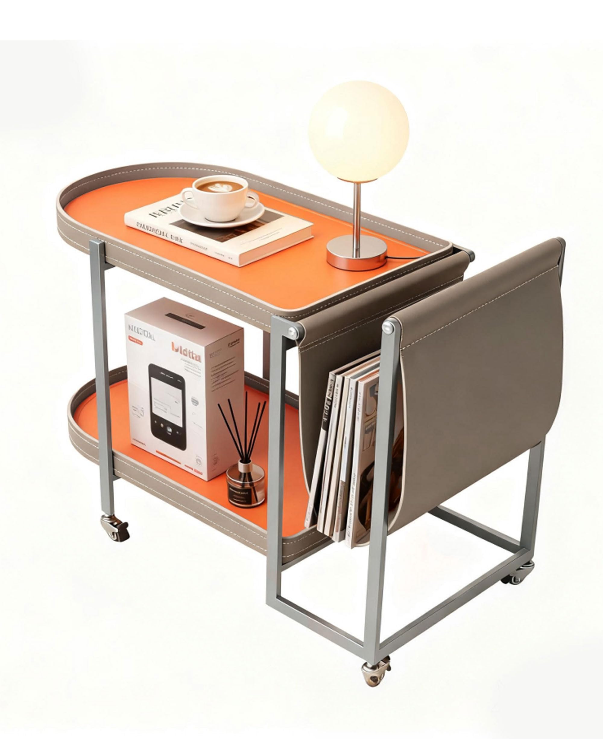 Table d'appoint moderne pour un coin lecture chaleureux dans la chambre