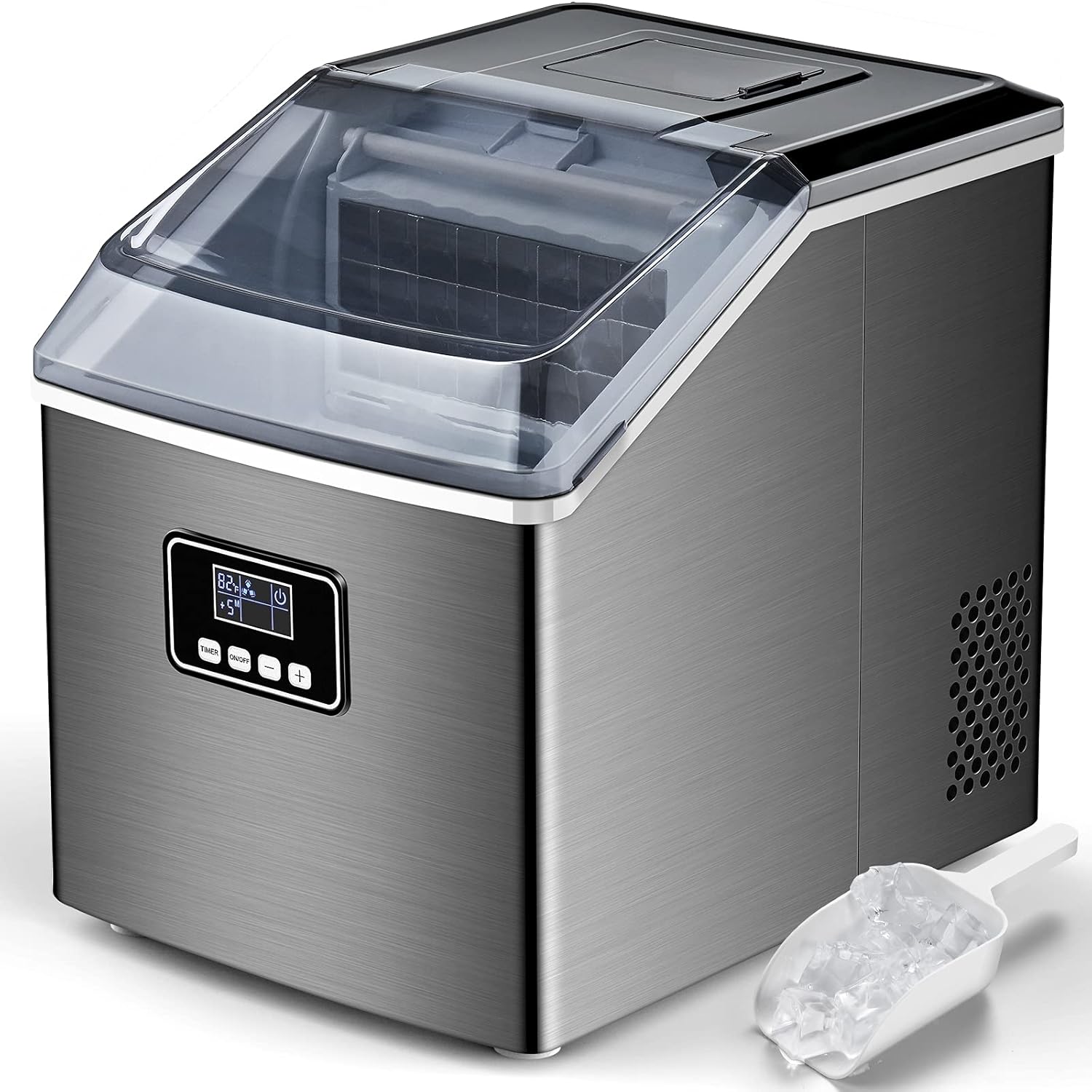 Ice Makers Countertop, 40Lbs/24H, 24pcs Ice Cubes in 13