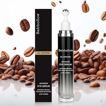 Caffeine Eye Cream, Caffeine Eye Serum,Under Eye Cream Dark Circles, eye Cream for Dark Circles and Puffiness with 360  Roller, Anti-Ageing Reduces Puffiness, Wrinkles & Fine Lines